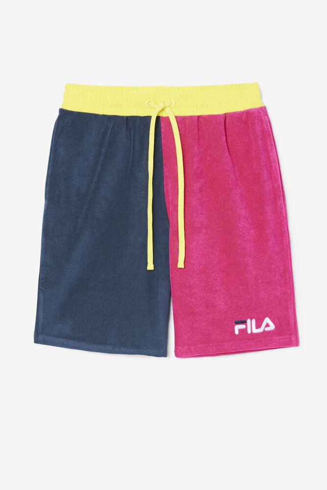 Fila Shorts Mens Blue/Pink - Kalili - Philippines 4985672-CP